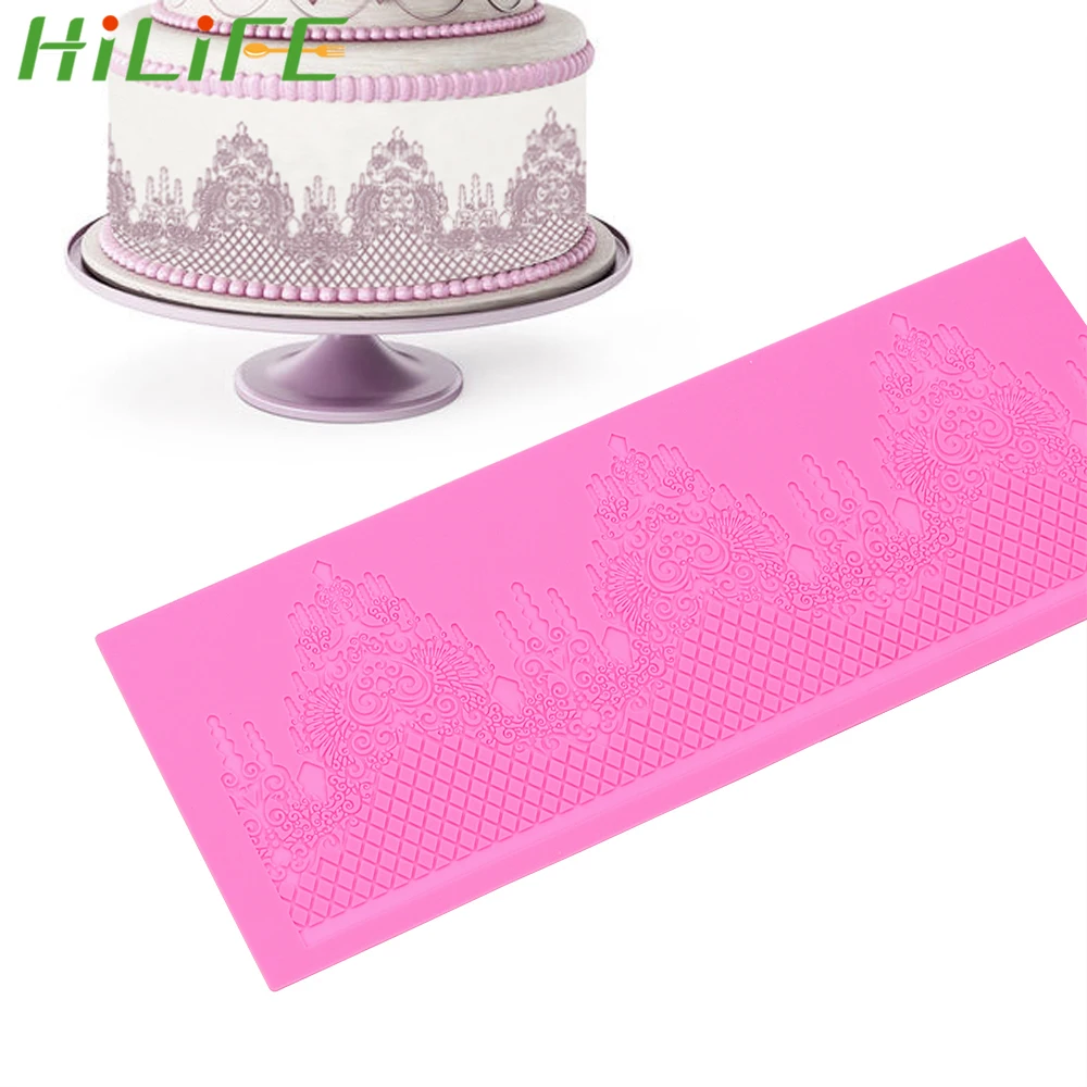 

HILIFE Lace Cake Mold Border Decoration Fondant Cake Bakeware Lace Mat Silicone DIY Cake Tools Cake Decorating Tools