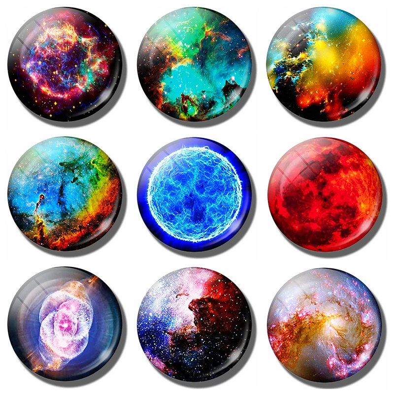 

Cassiopeia Nebula 30 MMFridge Magnet Moon Space Galaxy Glass Cabochon Note Holder Magnetic Refrigerator Stickers Home Decoration