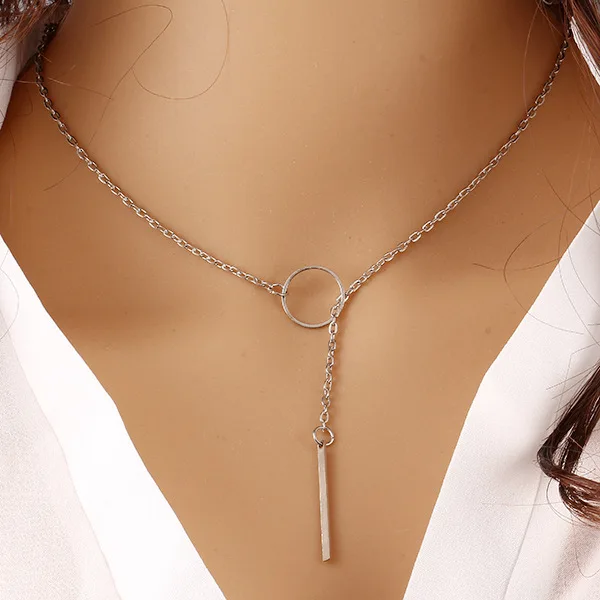 

Punk Style Gold Silver Metal Women Necklace