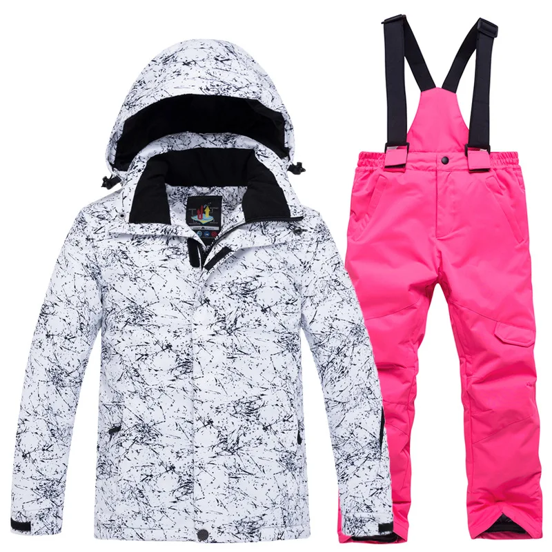 Г. Новая детская парка теплые зимние водонепроницаемые спортивные костюмы для мальчиков и девочек детская стильная лыжная куртка и штаны 2 шт - Цвет: color 11