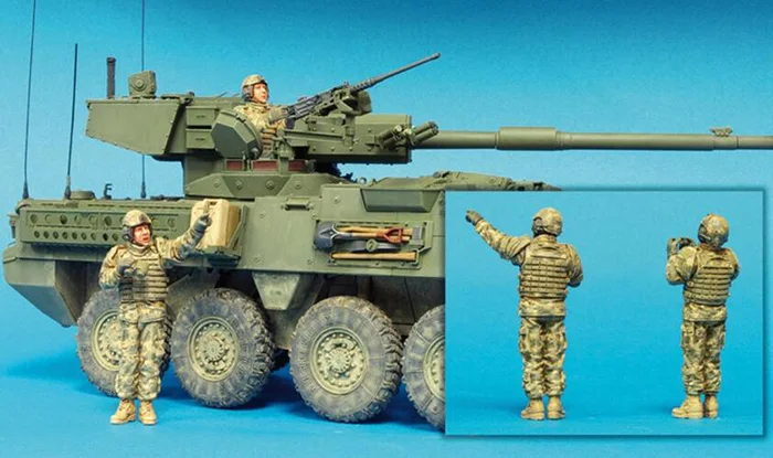 

Unpainted Kit 1/35 US Infantry Brigade Crew soldiers figure Historical Figure Resin Kit