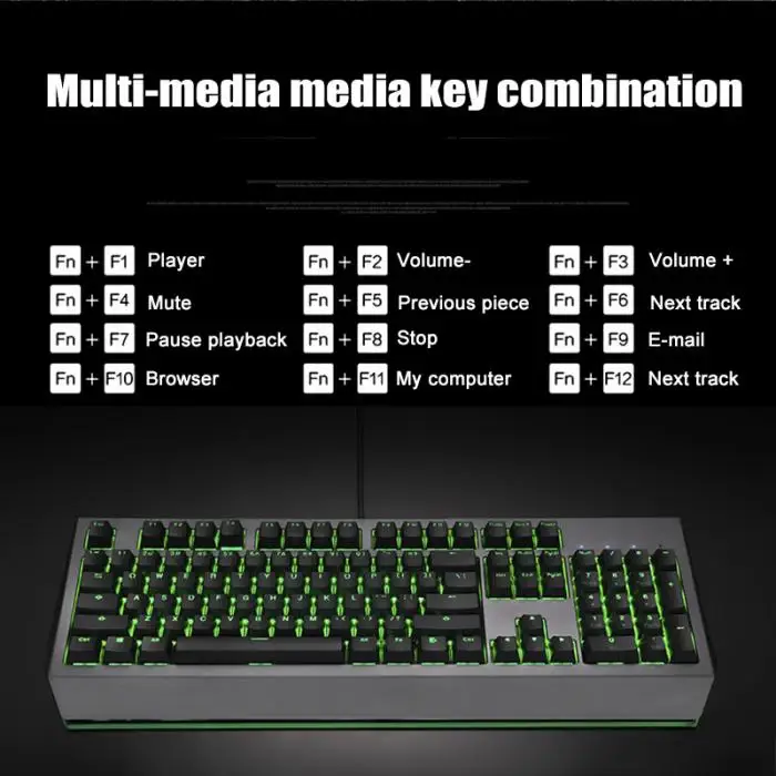 USB проводные механические клавиатуры с RGB подсветкой 104 клавиш игровая клавиатура для ПК компьютера LSMK99
