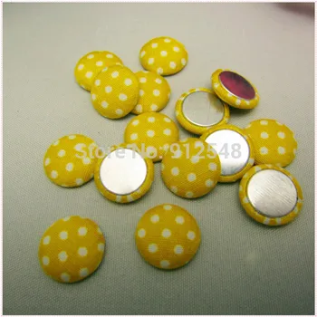 

50 pcs 15mm DOT Fabric Covered flat back Buttons, Cloth Covered Buttons, garment accessories,XK5634