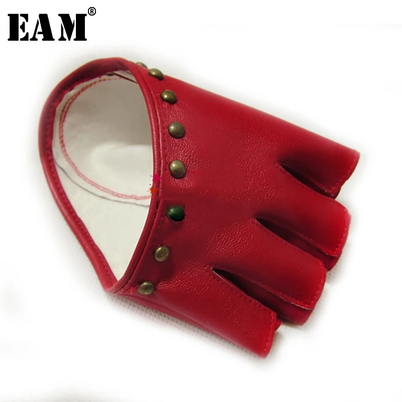 

[EAM] 2019 New Autumn Summer Colors Print Personality Hip Pop Sunscreen Fingerless Fashion Tide Accessories Gloves OA992