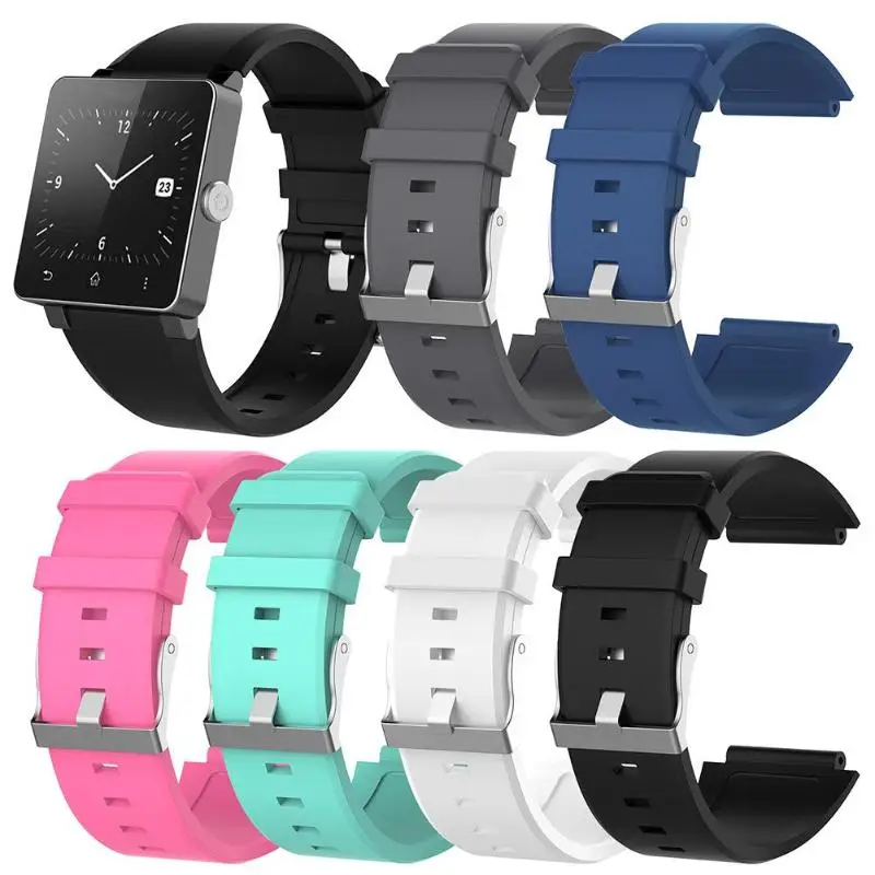 1Pcs Silicone Watchband Bracelet Quick Release Strap Belt for Sony