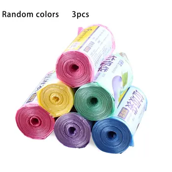 

3 Roll Garbage Bag Trash Bags Durable Disposable Plastic Home Kitchen Bathroom Disposable Garbage Drain Dustbin Garbage Bag
