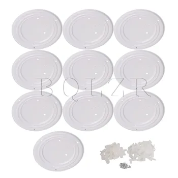 

BQLZR 255x15mm Round White Iron Buckle Type LED Ceiling Lamp Chassis Home Illumination Decoration Accessories Pack of 10