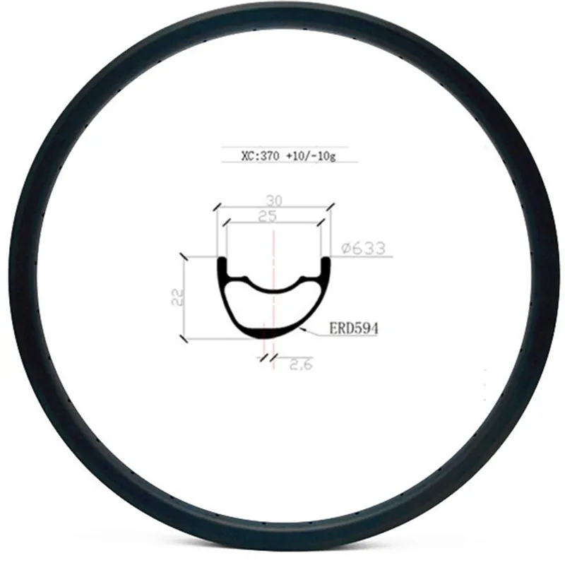 Графеновая 29er велосипедная оправа углеродная mtb ободки дисков 29er XC 30x22 мм Асимметричная бескамерная оправа для горного велосипеда гоночная оправа 370 г