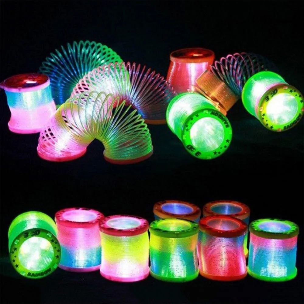 Classic Gift Creative Glow In Dark Spring Toys Magical Folding Rainbow