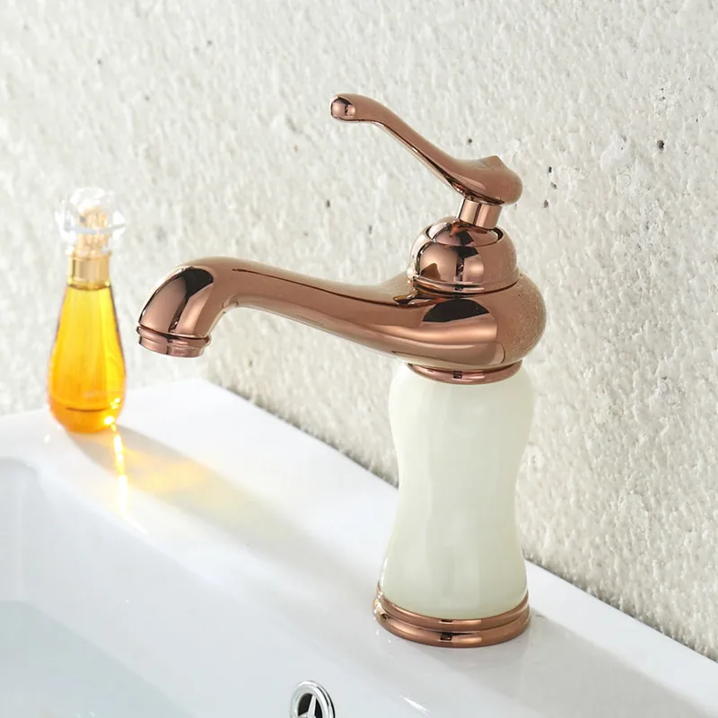Buy Free Shipping Luxury Rose golden bathroom tap by solid brass bathroom basin