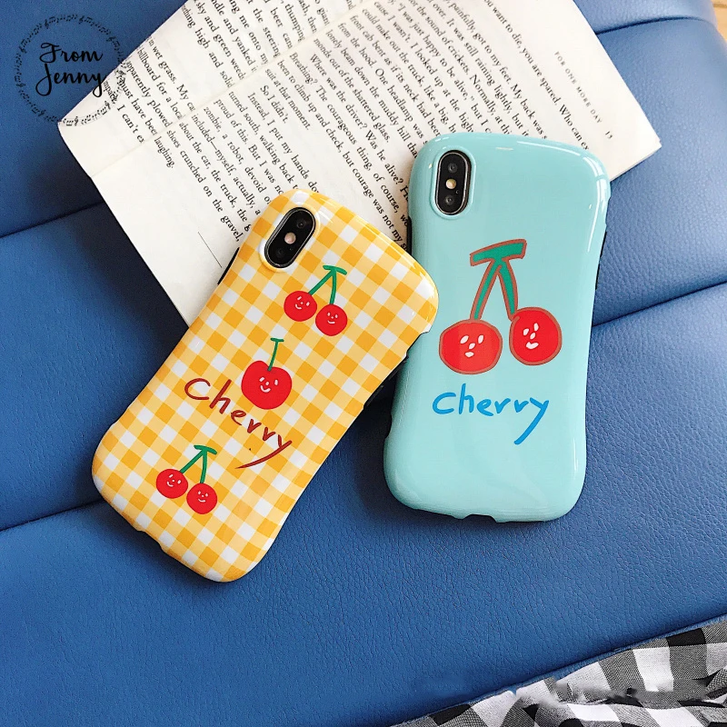От Jenny Summer cherry милый чехол для телефона iPhone x xr xs max 6 6s 7 8 Plus маленькая Талия