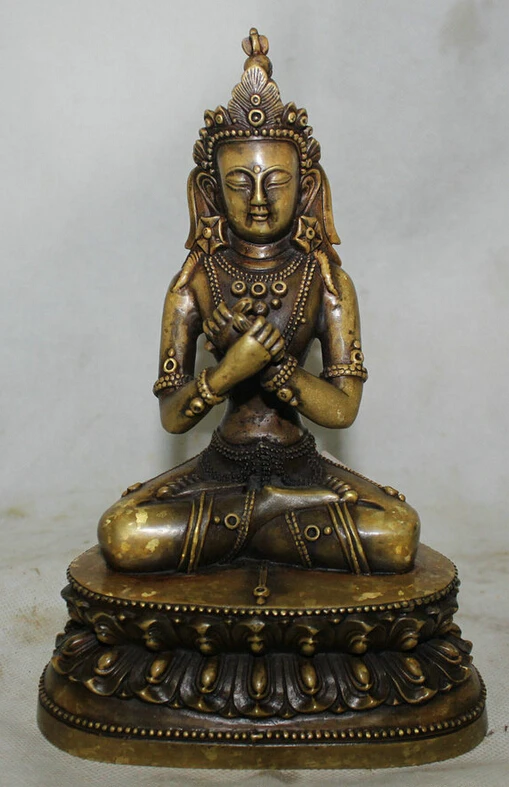 

Collectible bronze S2047 8" Tibet Tibetan Buddhism Copper Seat Vajradhara Vajrabhairava Buddha Statue (B0328)