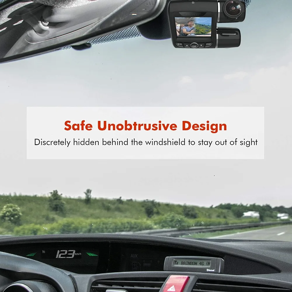 Портативный автомобильный DVR Ночное видение Dash Cam автомобиля видео Регистраторы Двойной объектив Full HD 1920x1080P вождение автомобиля Регистраторы тире Камера