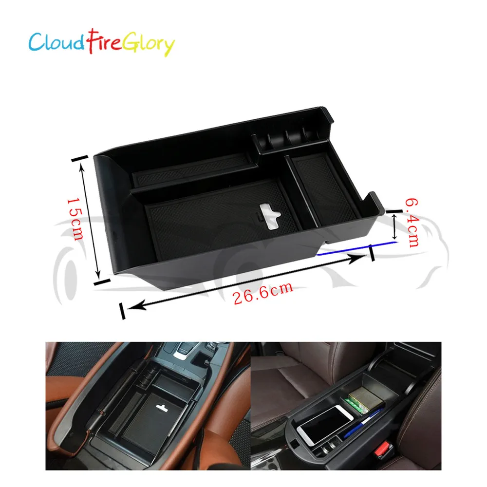 

CloudFireGlory For BMW X5 X6 F15 F16 2014 2015 2016 2017 Armrest Storage Pallet Box Center Console Container