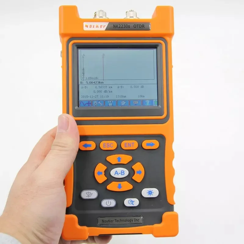 OTDR 1310/1550nm 30/28dB интегрированный VFL Сенсорный экран оптический измеритель