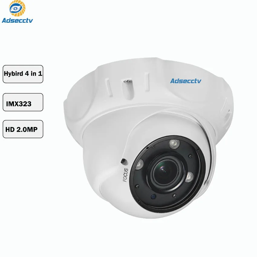 Купольная камера SONY IMX323 COMS 1080P микросхема Hybrid 4 в 1 объектив 2 8 12 мм без OSD
