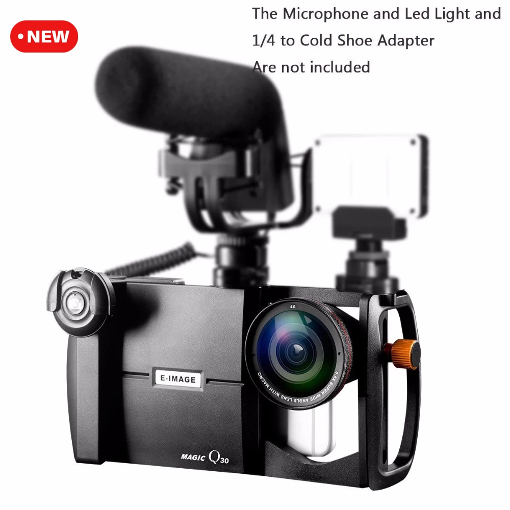  Ulanzi E-image Magic Q30 Smartphone Video Cage Kit Stabilizer Case w Wide Angle/Marco Lens for Vide