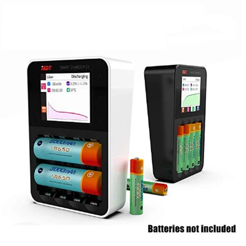  Isdt C4 8A Contact Screen Smart Battery Charger with Usb Output for Aa Aaa Battery with Ips Display - 4000032277720