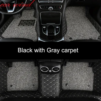 

Car wind leather car floor mat for toyota land cruiser prado 150 120 200 hyundai tucson 2017 audi Cargo Carpets car accessories