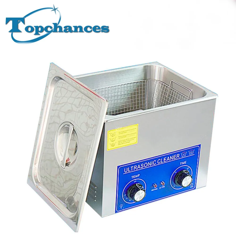 

High Quality 10L Ultrasonic Cleaner Heater Mechanical 240W 40KHz with free basket 220V
