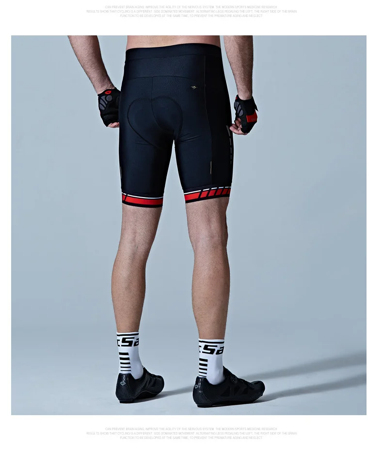 Santic мужские велосипедные шорты спортивные горные велосипедные Шорты Триатлон черный отражающий волосипедный костюм шорты быстросохнущие велосипедные шорты