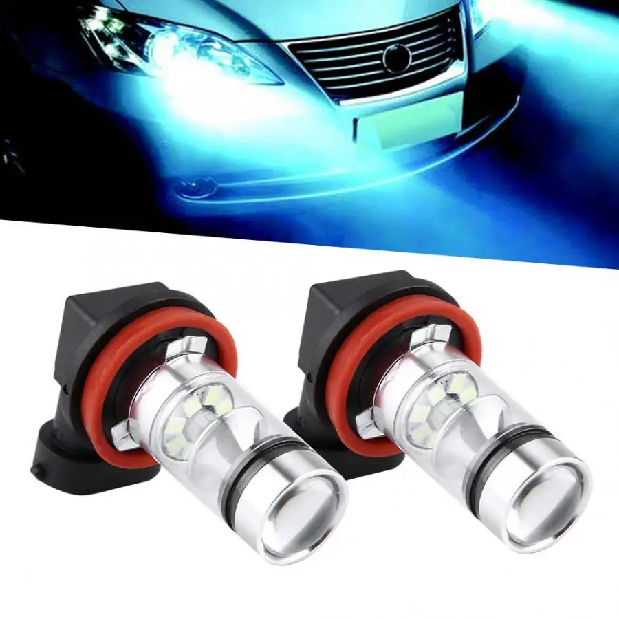 H4 светодиодный 2x H8 H11 8000K светло-голубой 100 Вт светодиодный головной светильник, комплект ламп, противотуманный автомобильный светильник, автомобильный светильник для стайлинга автомобилей 1000 лм