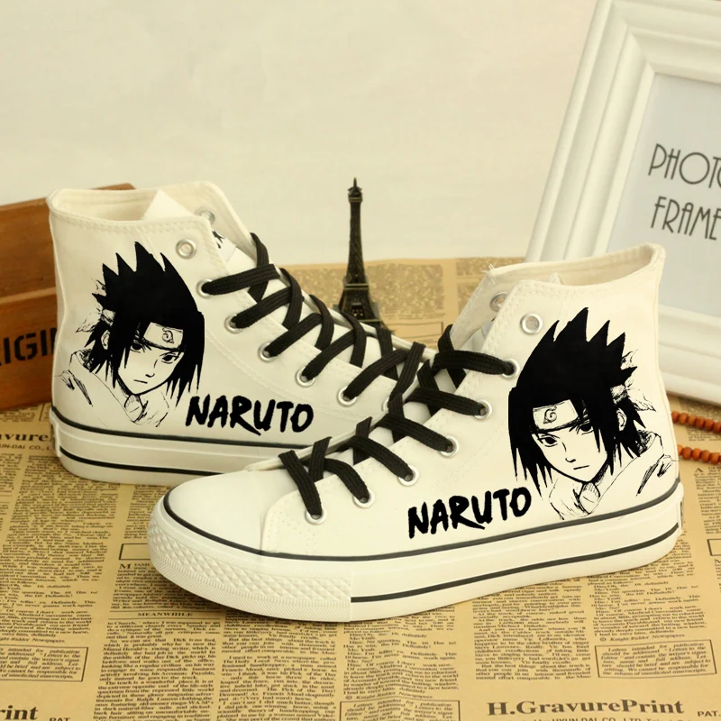 Unisex Mens Anime Shoes Naruto Canvas Shoes Ankle Shoes New 2017 
