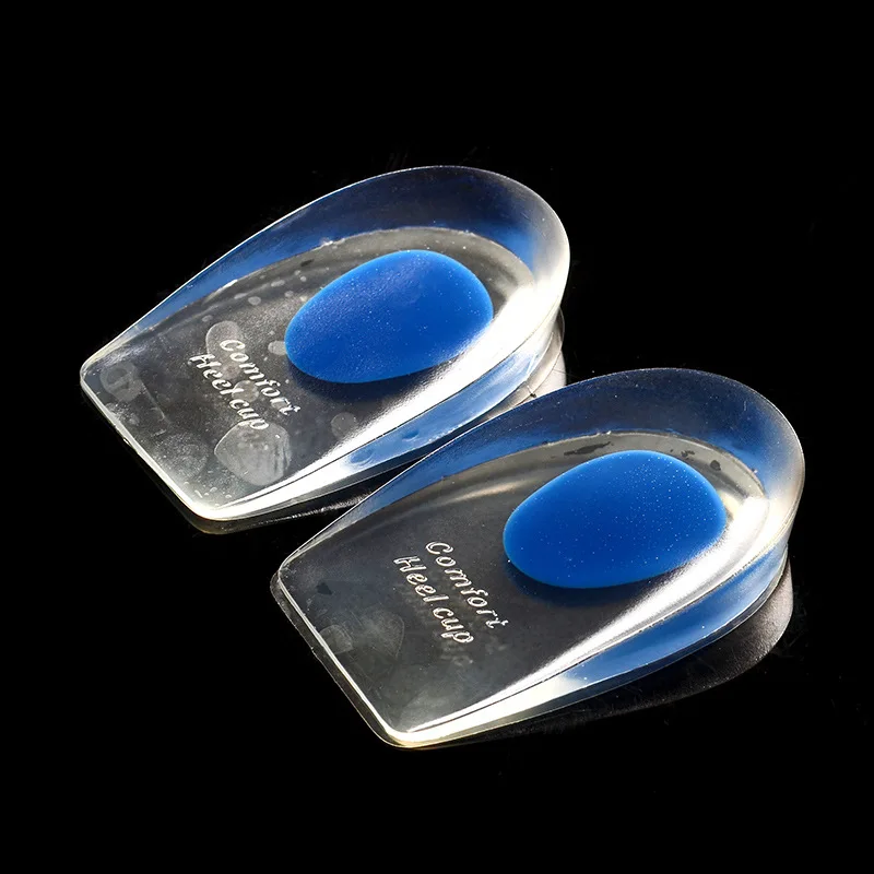 Silicon Gel Heel Cushion Insoles Soles Relieve Foot Pain Protectors Spur Support Shoe Pad Feet Care Inserts Health 1Pair -1