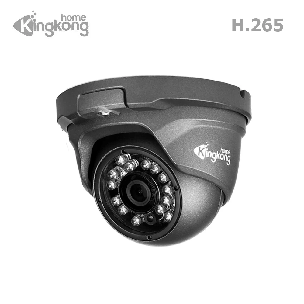 

Kingkonghome 2.8mm Wide Angle POE 1080P IP camera H265 CCTV Security Metal Waterproof Surveillance Outdoor Night Vision Dome Cam