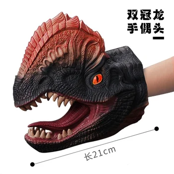 

2019 New Soft Vinyl PVC Dinosaur Hand Puppet Animal Head Hand Puppet Figure Toys Gloves Children Toy Model Gift Dorpshiping