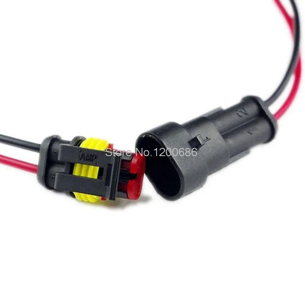 18 AWG 10 см косичкой 2 Pin полосная автомобильная автомобильный Водонепроницаемый