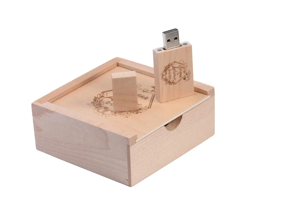 JASTER USB 2,0(более 10 шт. бесплатный логотип) Деревянный usb+ коробка usb флэш-накопитель карта памяти 4 ГБ 8 ГБ 16 ГБ 32 ГБ 64 ГБ свадебные подарки 10,5*10,5