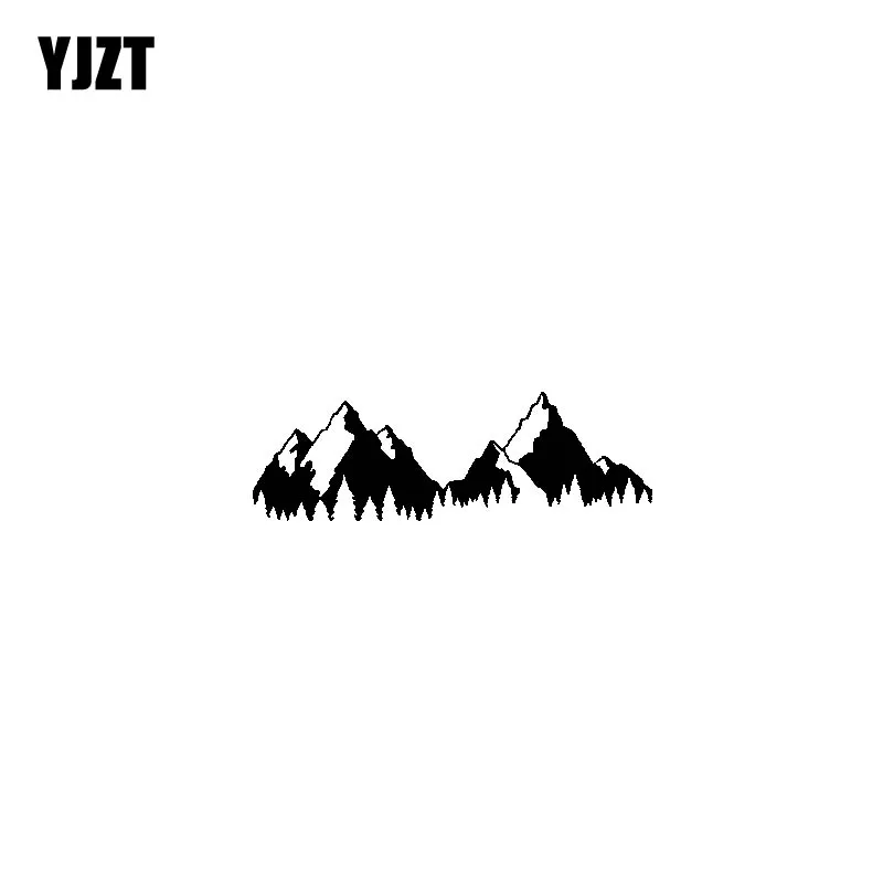 

YJZT 17.8CM*5.8CM Adventure In The Mountains Vinyl Black Silver Motorcycle Car Sticker Decals C13-000379
