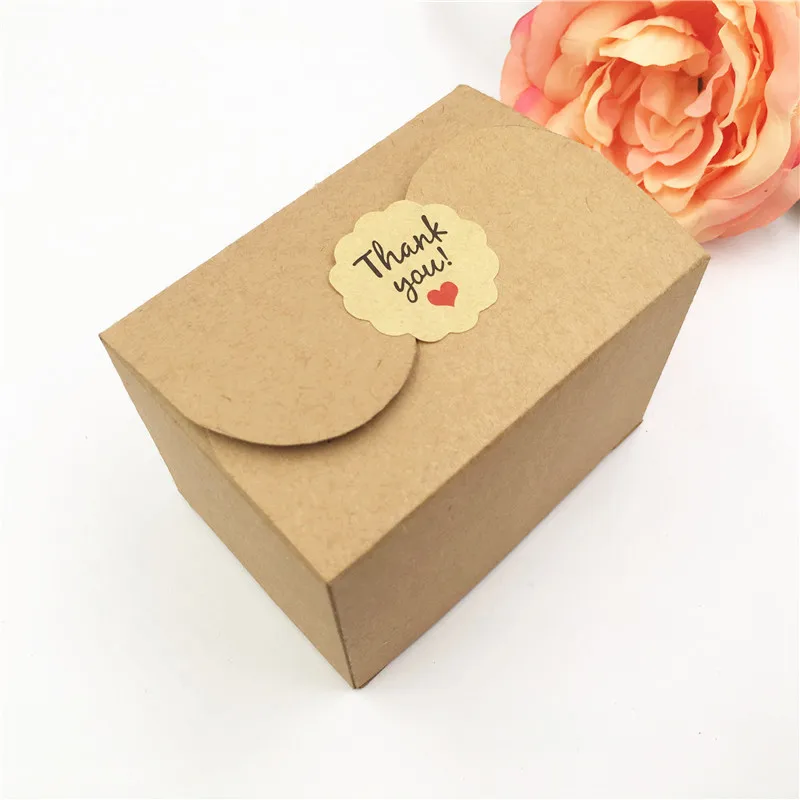 

30Pcs Cuboid Paper Box for Weeding Candy Cake Cupcake Chocolate Favor Storage Cardboard Boxes Gift Packaging Box With Stickers