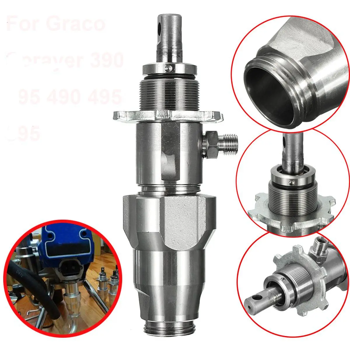 

1PC Wear-resisting Stainless Steel Paint Pump Replacement of Airless Spraying Machine for Sprayer 390 395 490 495 595 Sprayer