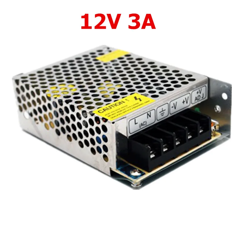 AC DC 12V Питание 220 к 12В трансформатор 1A 2A 3A 5A 6.5A 10A 20A 33A Светодиодный драйвер для светодиодный светильник - Цвет: 12V 3A