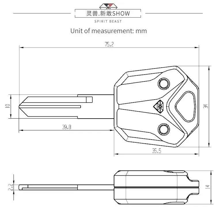 Spirit Beast пустой мотоциклетный ключ для Benelli