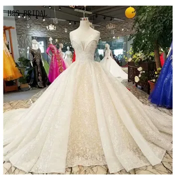شراءH & S الزفاف الحبيب فستان الزفاف الكرة ثوب الدانتيل رومانسية الزفاف فساتين زي العرائس رداء دي Marieevestidos دي Novia