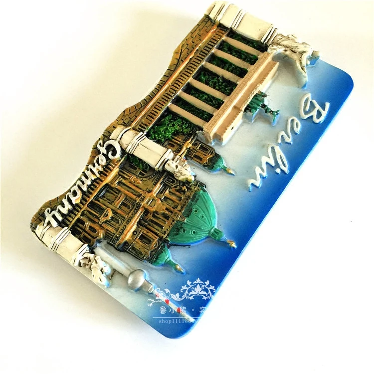 Handmade Painted Berlin Building 3D Fridge Germany Tourism