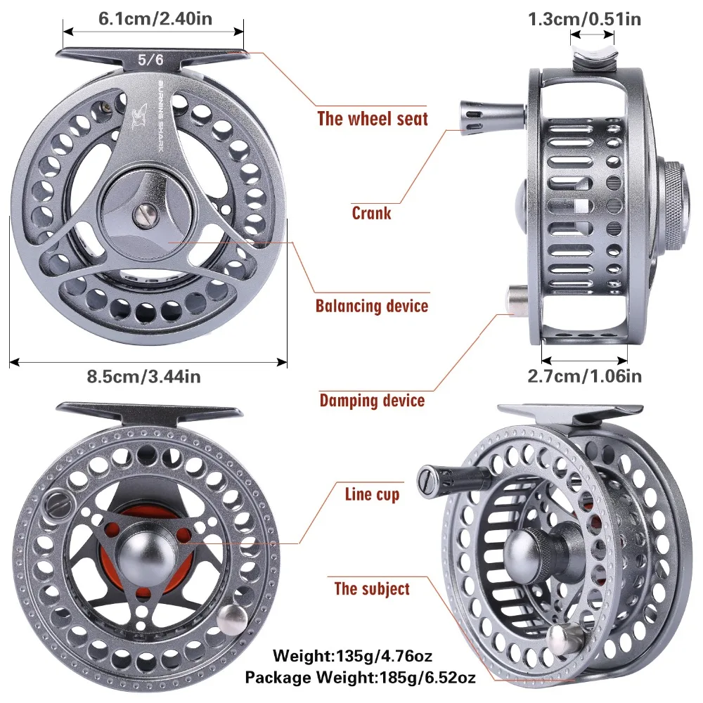Sougayilang, 5/6, катушка для ловли нахлыстом, зажигалка, катушка для ловли нахлыстом, алюминиевое рыболовное колесо, рыболовные снасти, Максимальное сопротивление 11 кг