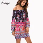 Save 9.16 on Fashion Bohemian Summer Dress Print Beach Vintage Sexy Female Vestidos De Festa Casual Ladies Clothing Women Robe Party Dresses