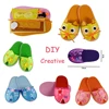 Montessori Toys Handmade DIY Creative Cartoon Slippers Sewing kit,Non-woven Fabric Shoes Art & Crafts Educational Toys For Kid 1