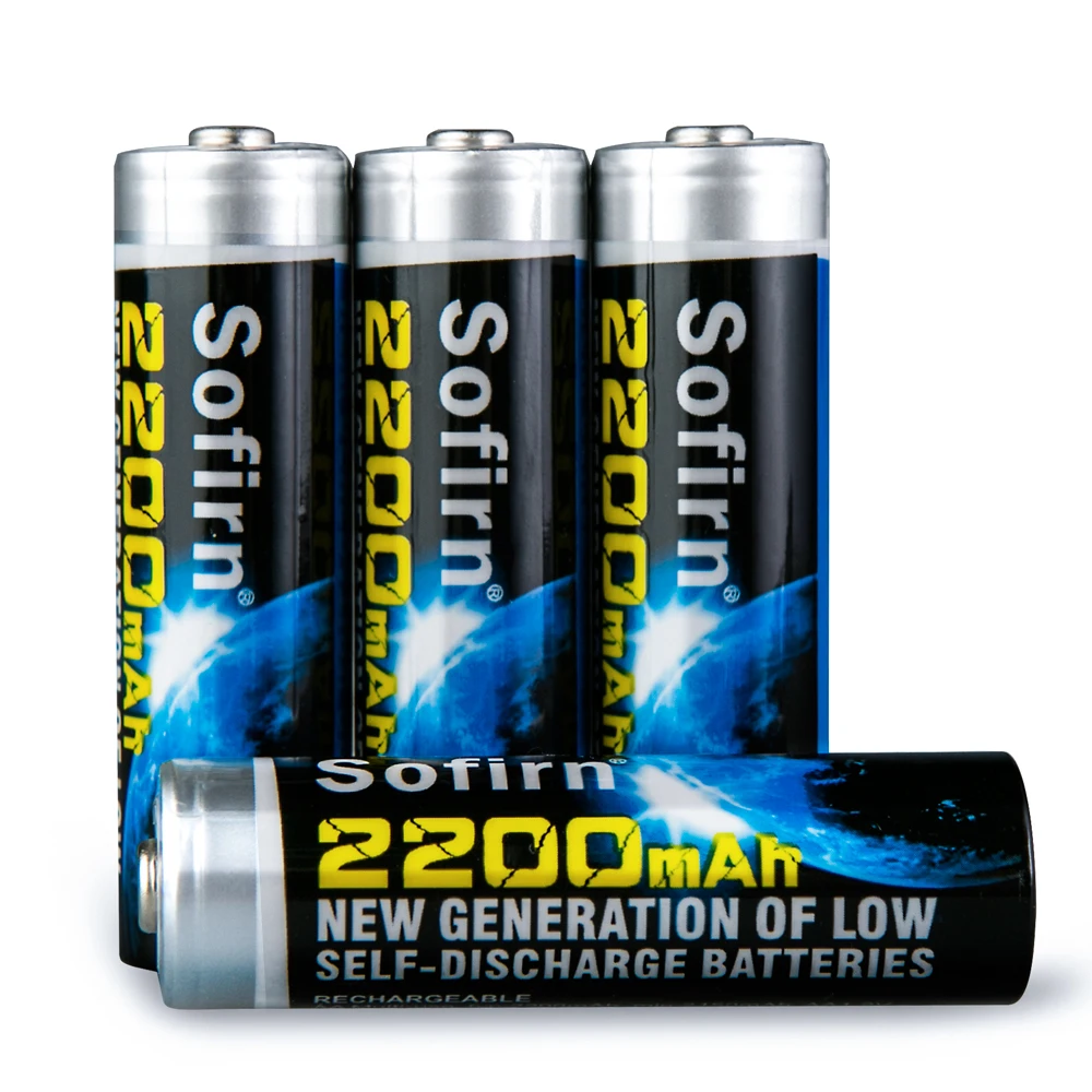 Sofirn аккумуляторная батарея AA 2200mah 1,2 V NIMH аккумуляторная батарея низкий саморазряд AA перезаряжаемая защита от перезаряда