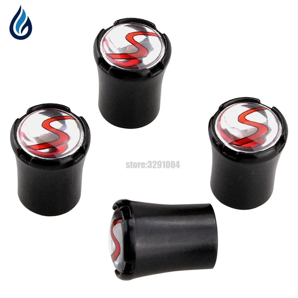 Car Styling Wheel Tire Valve Stems Caps Cover For MINI Cooper S Logo