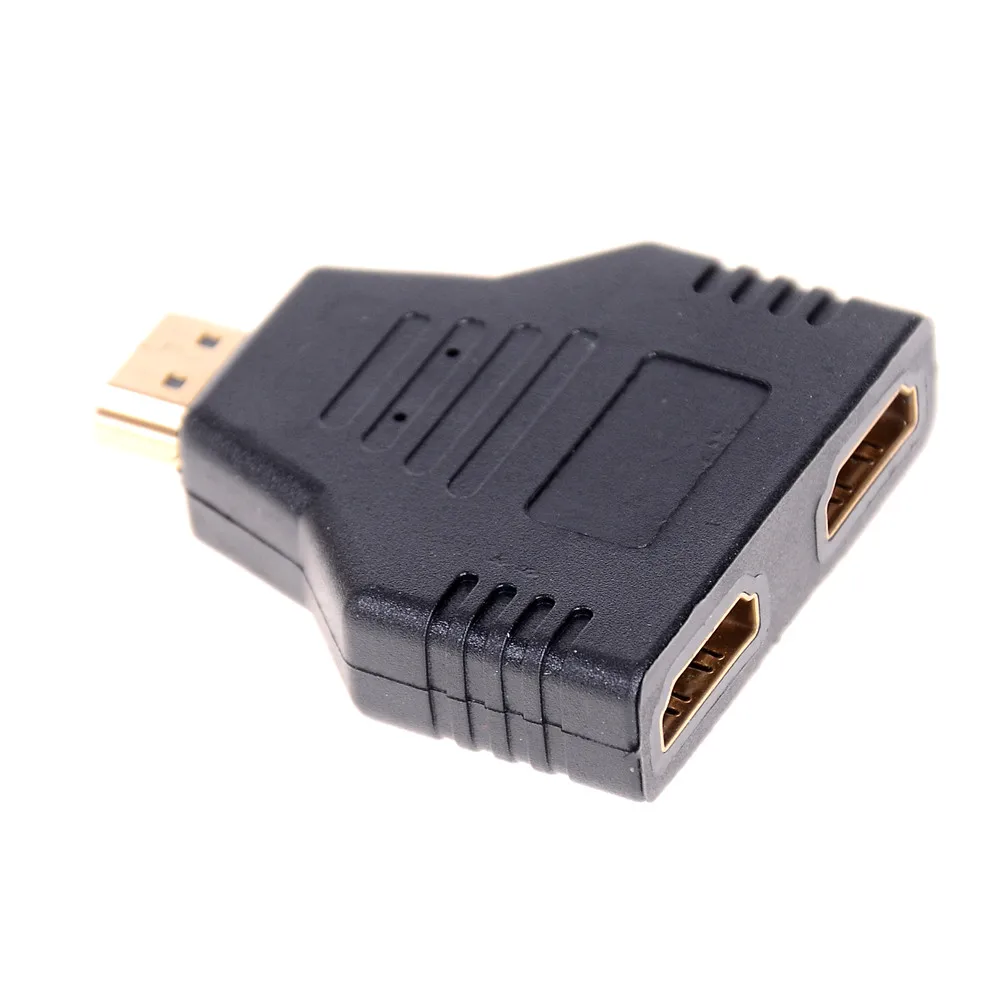 

1x2 HDMI Splitter Converter Portable 1080P HDMI Male to 2 Female 1 In 2 Out Splitter Adapter Protector High Speed
