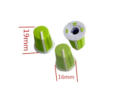 5pcs Knob Rubber cap / Diameter 16MM Height 19MM Indicator 270 degree Green playing disc players EQ knob | Обустройство дома