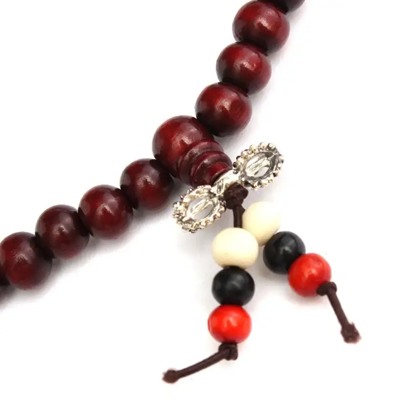Модные имитирующие браслеты с ароматом сандалового дерева 108*8 мм буддийские молитвенные бусины Mala стрейч дерево ожерелье браслет для женщин и мужчин ювелирные изделия