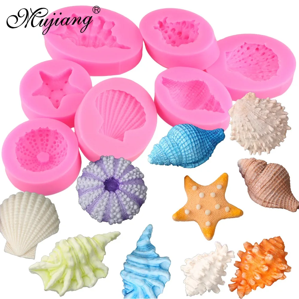 DIY Sea Shell Conch силиконовые формы для торта инструменты украшения тортов из мастики