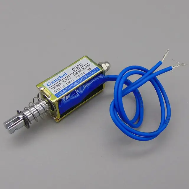 Fielect 1Pcs JF-0630B-12V DC Push Pull Type Open Frame Solenoid Electromagnet Linear Motion Electromagnet