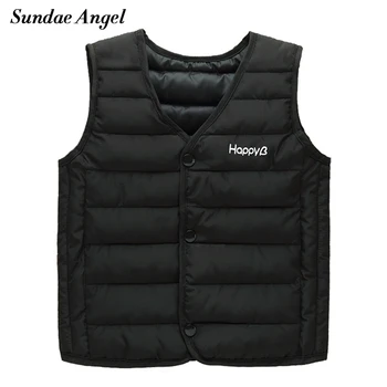 

Sundae Angel Vests for girls V-Neck Sleeveless Polyester Waistcoats Children Coats for Kids Baby boys Outerwear Clothes 1-7 Year
